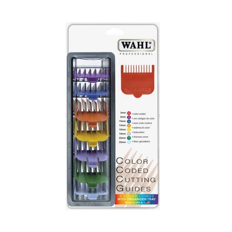 WAHL COLOURED ATTACHMENTS 1-8 CADDIE