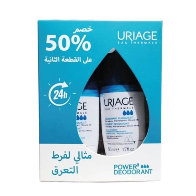 URIAGE Power 3 Deodorant Roll On Special Offer 2x 50ml