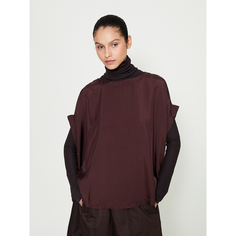 Francesca Top Tulipy in Prune