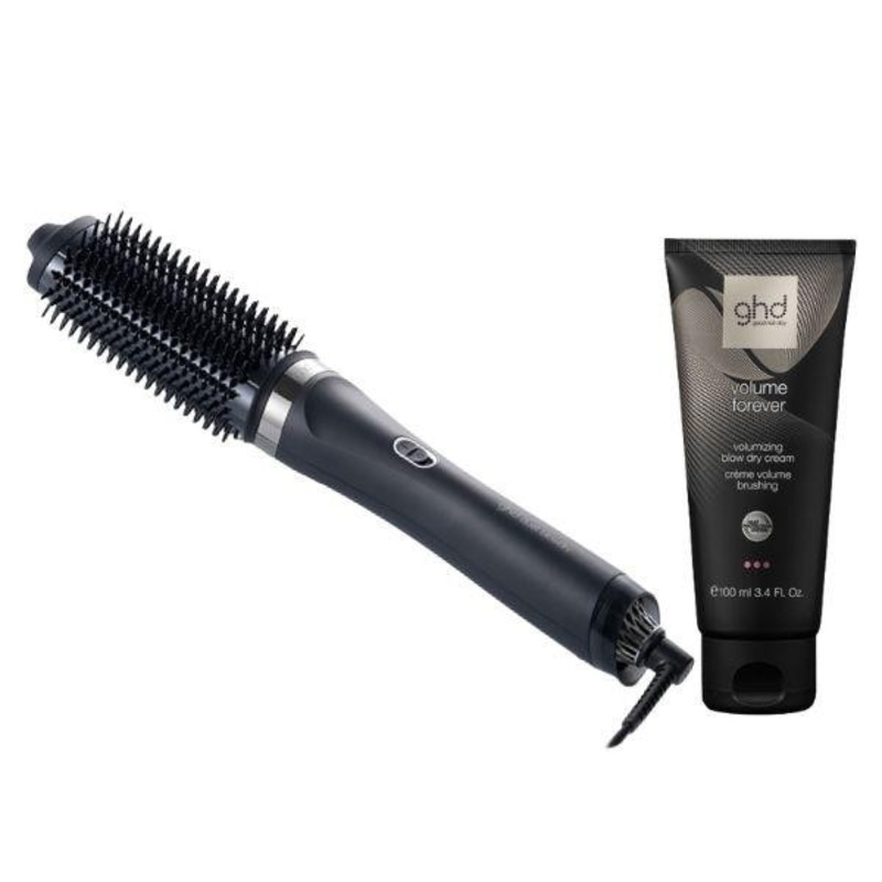 GHD — Duet Blowdry 2-In-1 Hair Dryer Brush – Black + Volumizing Blow Dry Cream 3.4oz