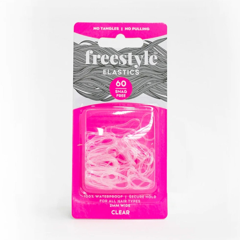 Freestyle Gliders Snag Free Hair Elastics 2mm 60pc – Clear