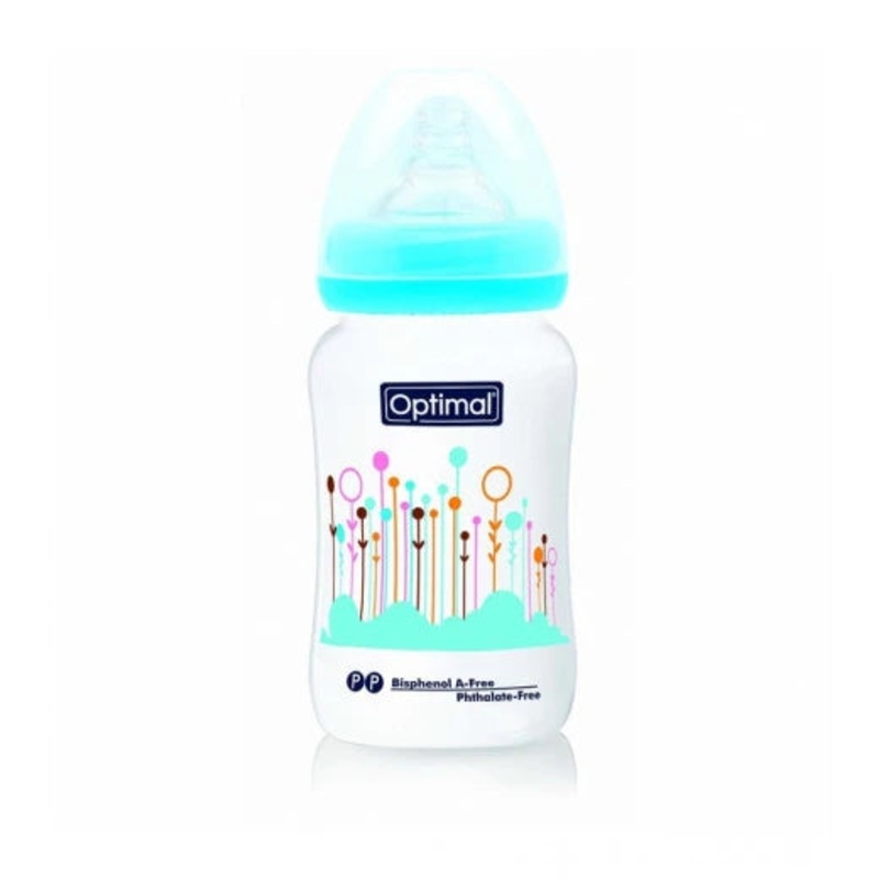 Optimal W/ Neck Feeding Bottle 240Ml Blue ‘Pink ‘White