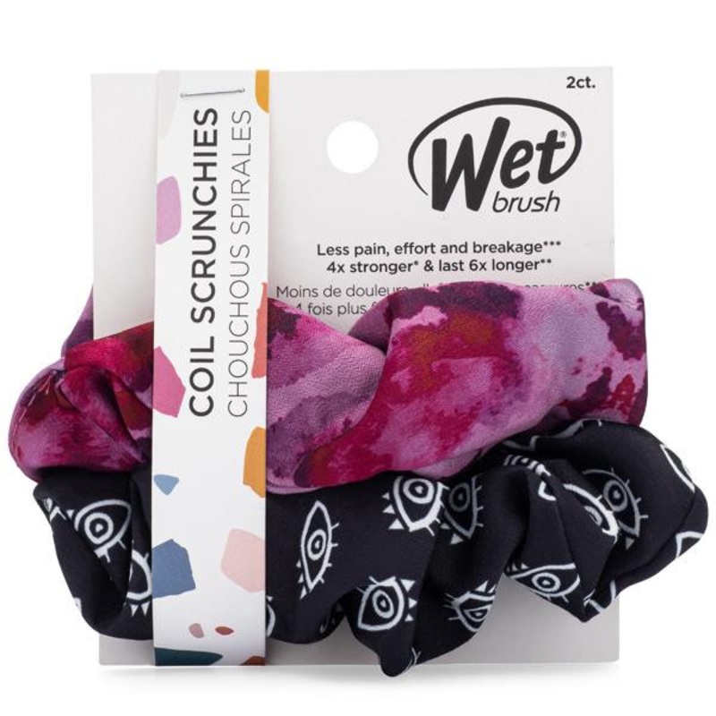 The Wet Brush — Coil Scrunchies 2CT – Purple/Black