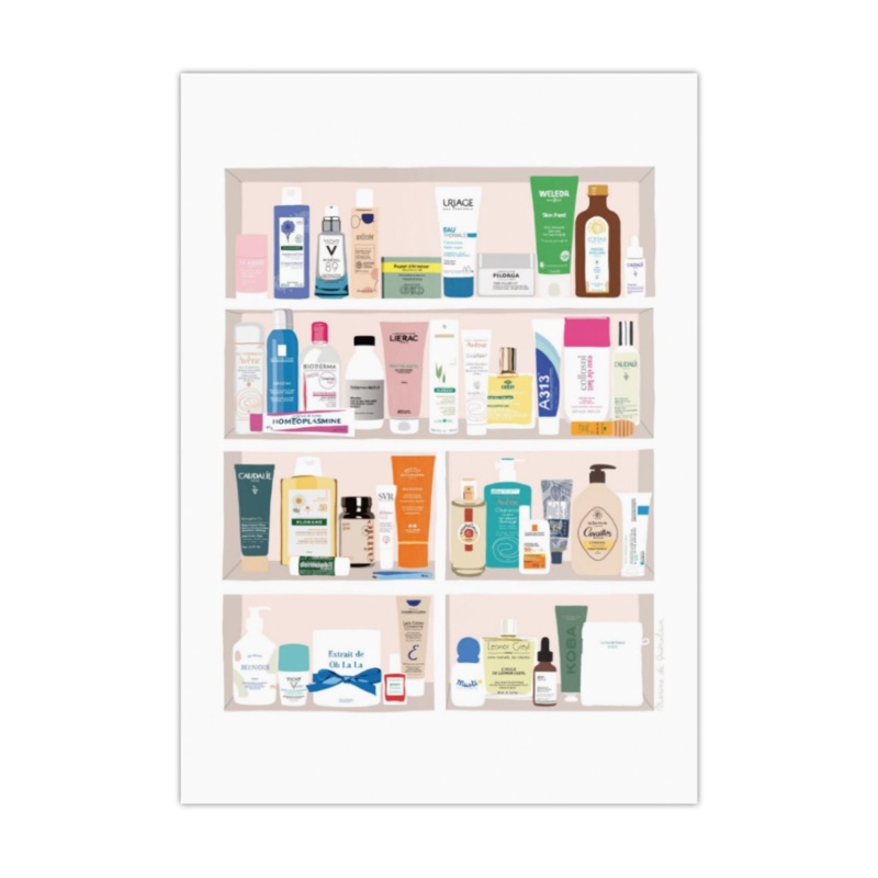 – A3 Poster Iconic Shelfie Illustration by Marine de Qunetain