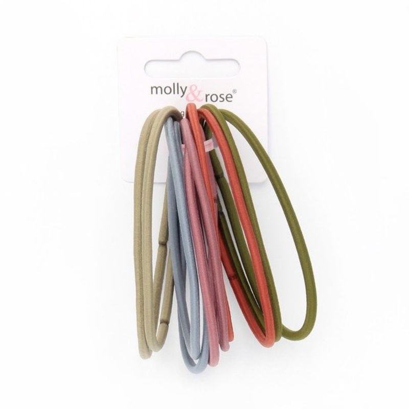 Molly & Rose Item 8092 XL elastic – Assorted – 3mm thick – Card of 10