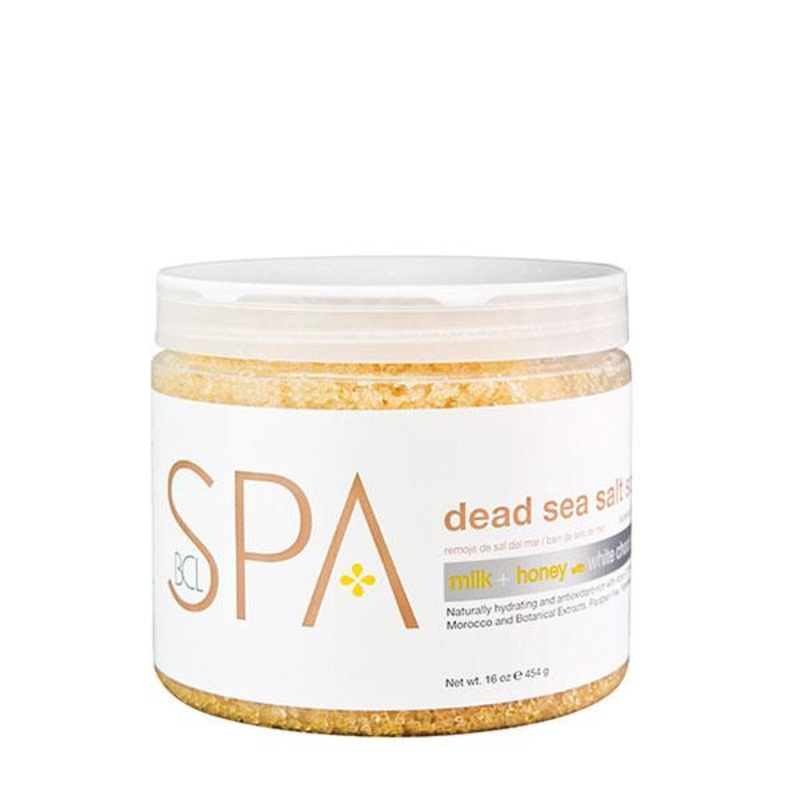 BCL — Dead sea salt soak Milk + honey white choco 16oz
