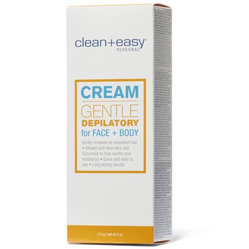 Clean + Easy — Gentle Depilatory Cream – Face+Body 4oz