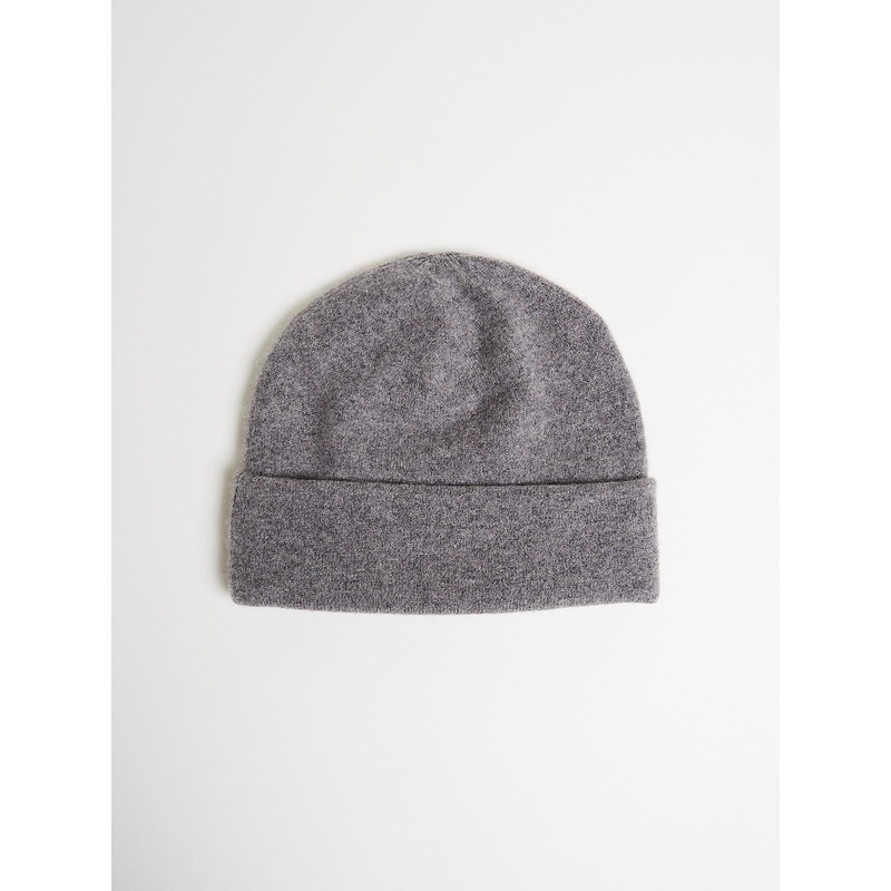 Cropped Beanie in Brown Melange
