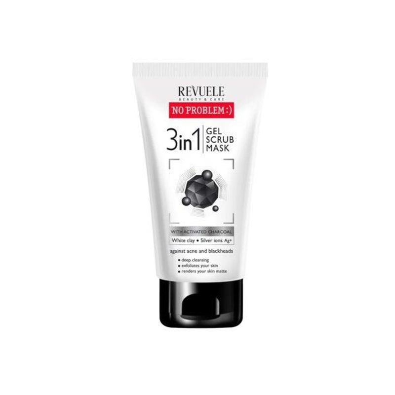 Revuele  – 3 in 1 Gel Scrub Mask With Charcoal