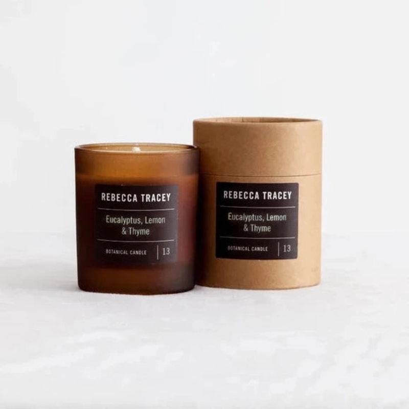 Sojawachs Aromakerze in der Duftkombination Eukalyptus, Zitrone und Thymian