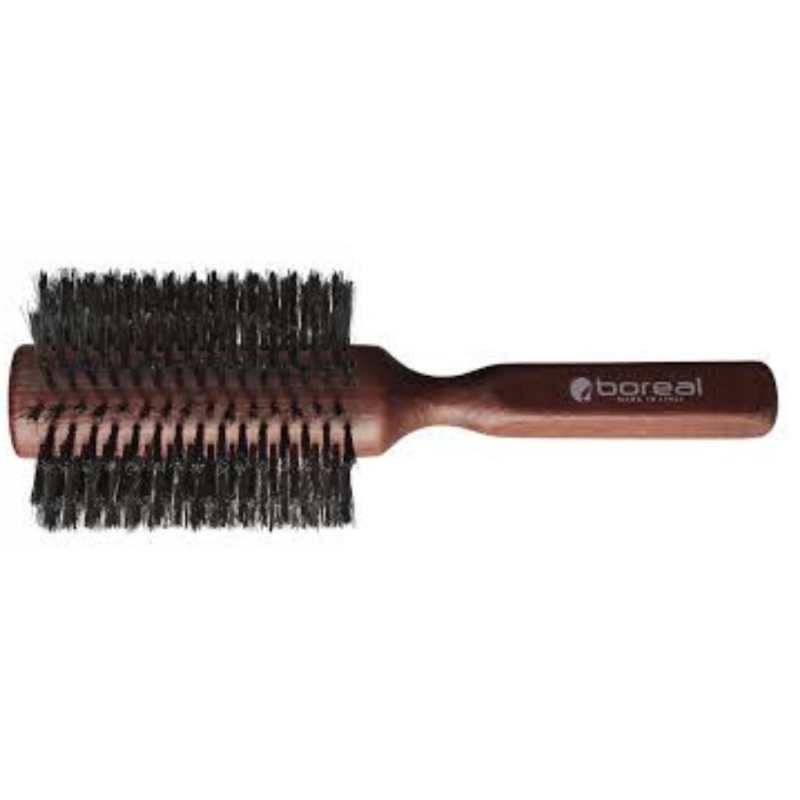 Boreal Maxi Roller Wood Handle Hair Brush  -Natural Bristle