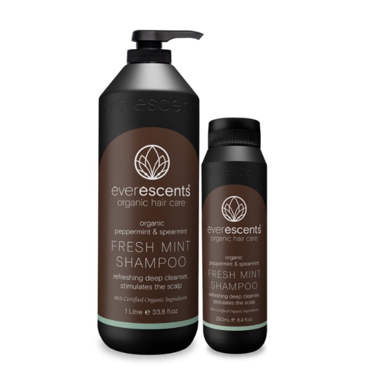 EVERESCENTS Organic Peppermint & Spearmint Fresh Mint Shampoo  |  Various Sizes