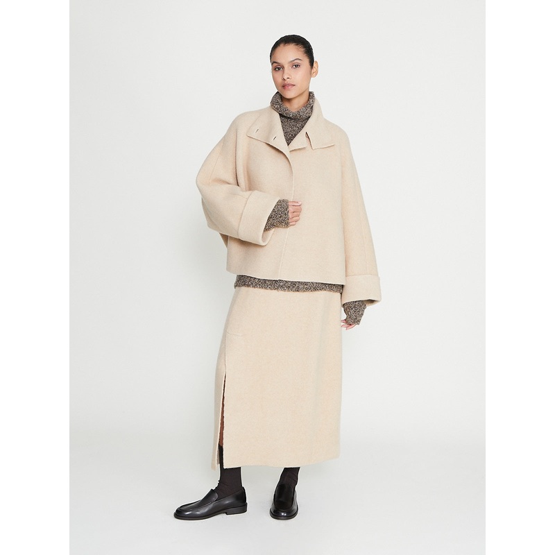 Light and Dark (Caresse) Skirt in Albino