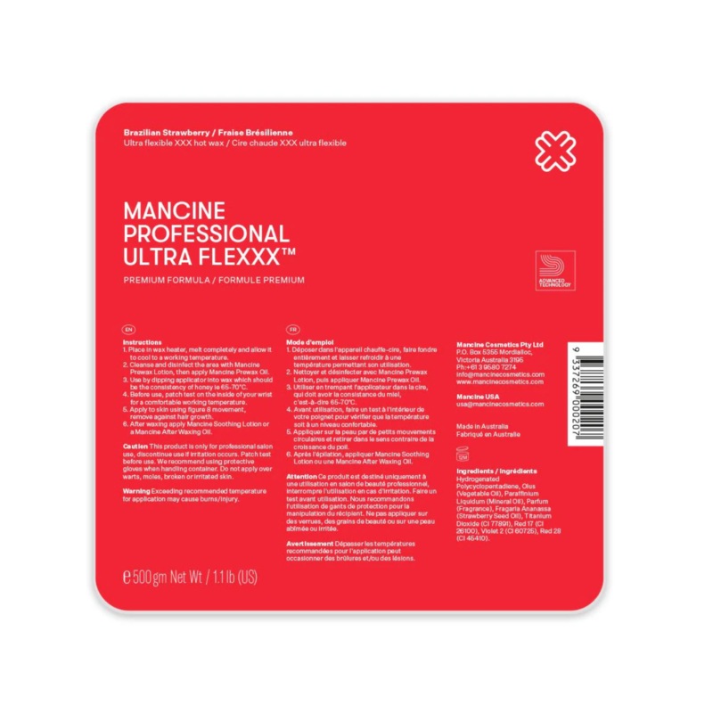 MANCINE PROFESSIONAL Ultra Flexxx Hot Wax  |  500g, Various Colours