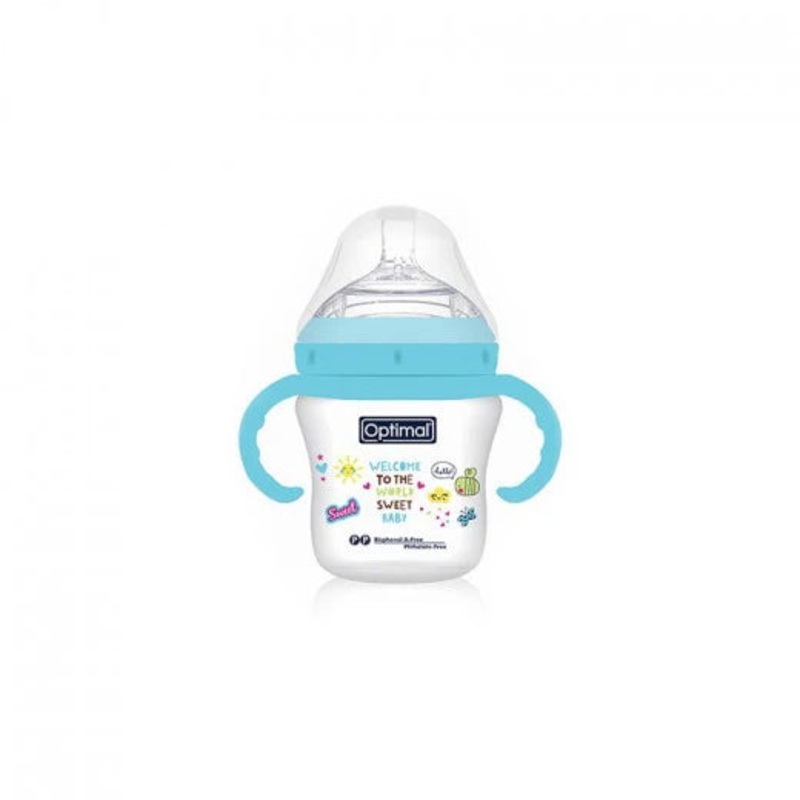 Optimal Mamilla Extra Wide Neck With Handle – Double Anti – Colic System (210Ml) – 6+ Blue ‘Pink ‘Green