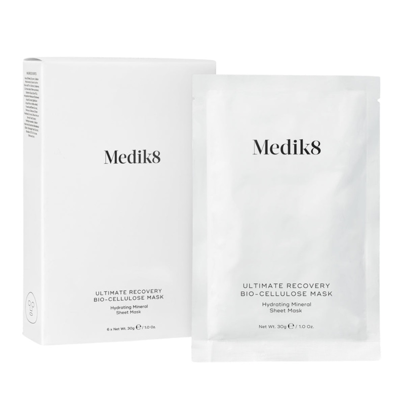 Medik8 Ultimate Recovery Bio-Cellulose Zinc Mask Hydrating Mineral Sheet 6 Pack