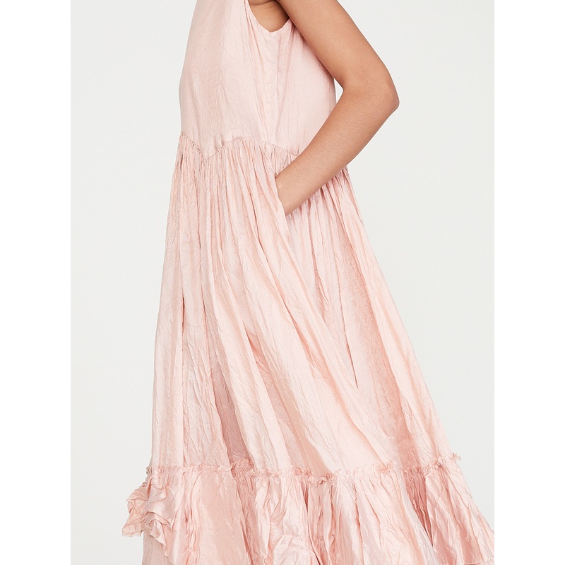 Silk Dress in Dark Rose