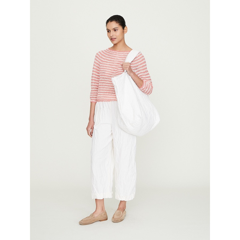 Borsa Bag Spi Fondo Quadro Trapunta Lavata in White