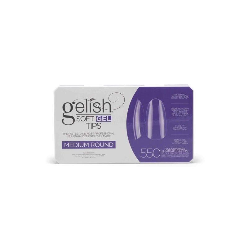 GELISH SOFT GEL TIPS MEDIUM ROUND