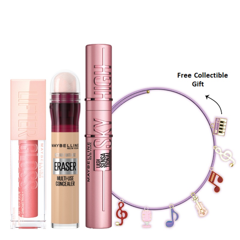 Maybelline – Sky High Mascara, Instant Age Eraser & Lifter Gloss Bundle