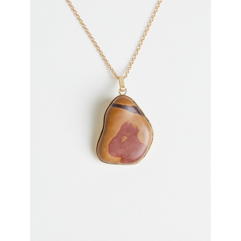 Natural Stone Pendant #2 – Set in 18k Yellow Gold