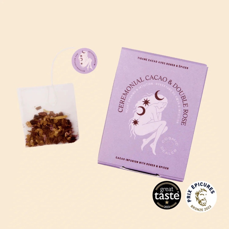 Ceremonical Cacao & Double Rose (Teebeutel) Ayurvedischer Krutertee – Cosmic Dealer
