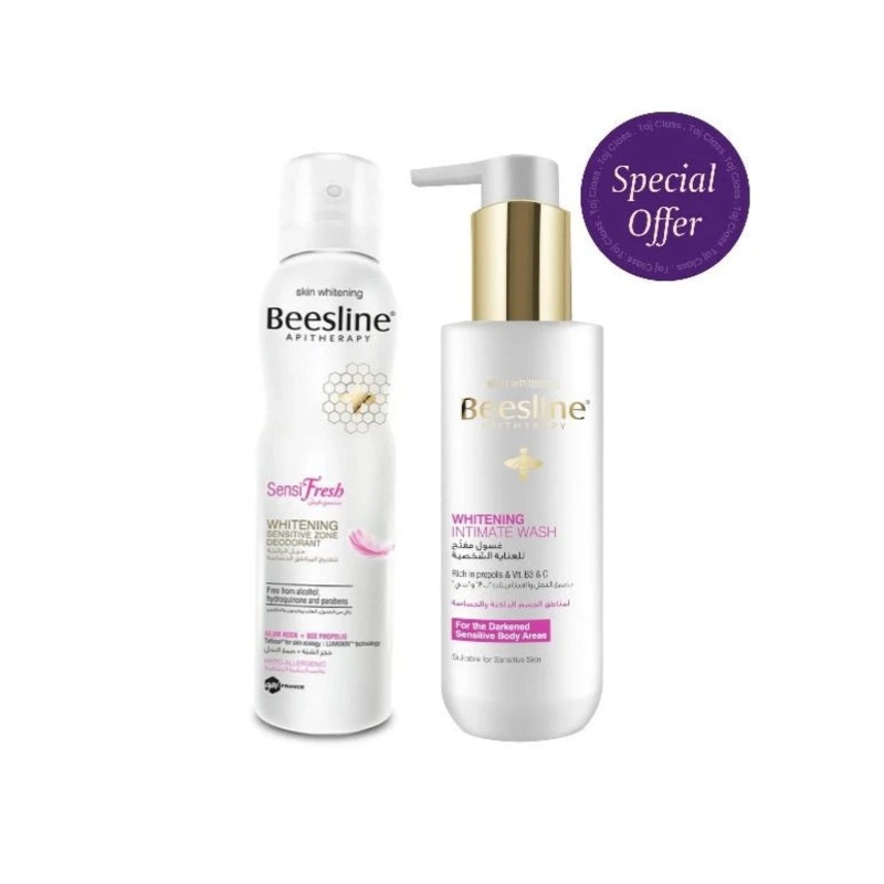 Beesline Whitening Intimate Wash 200ml + Sensifresh Whitening Sensitive Zone Deodorant 150ml