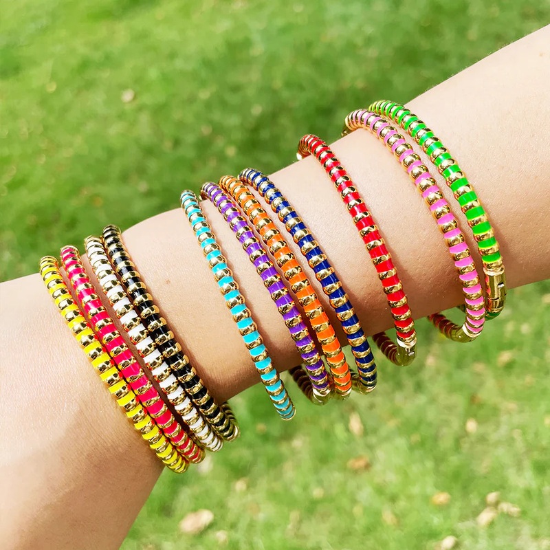 Enamel Stripe Bracelets