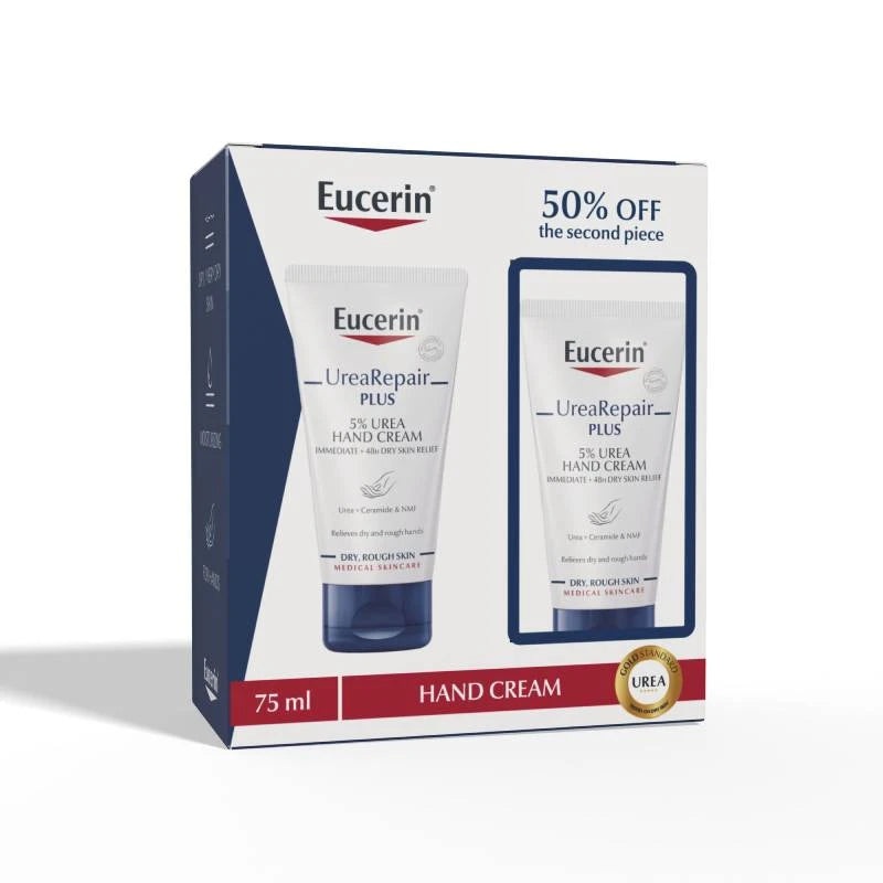 Eucerin Urea Hand Cream 5% Duo Pack 50% Off The Second Piece 75ml Offer