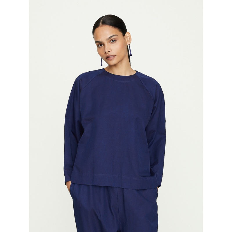 Raglan Woven Tee in Dark