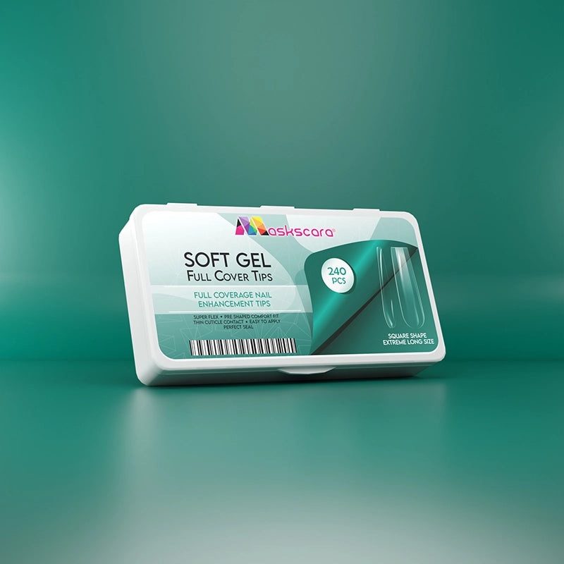 Soft Gel Tips – Full Cover (Square Extreme Long)