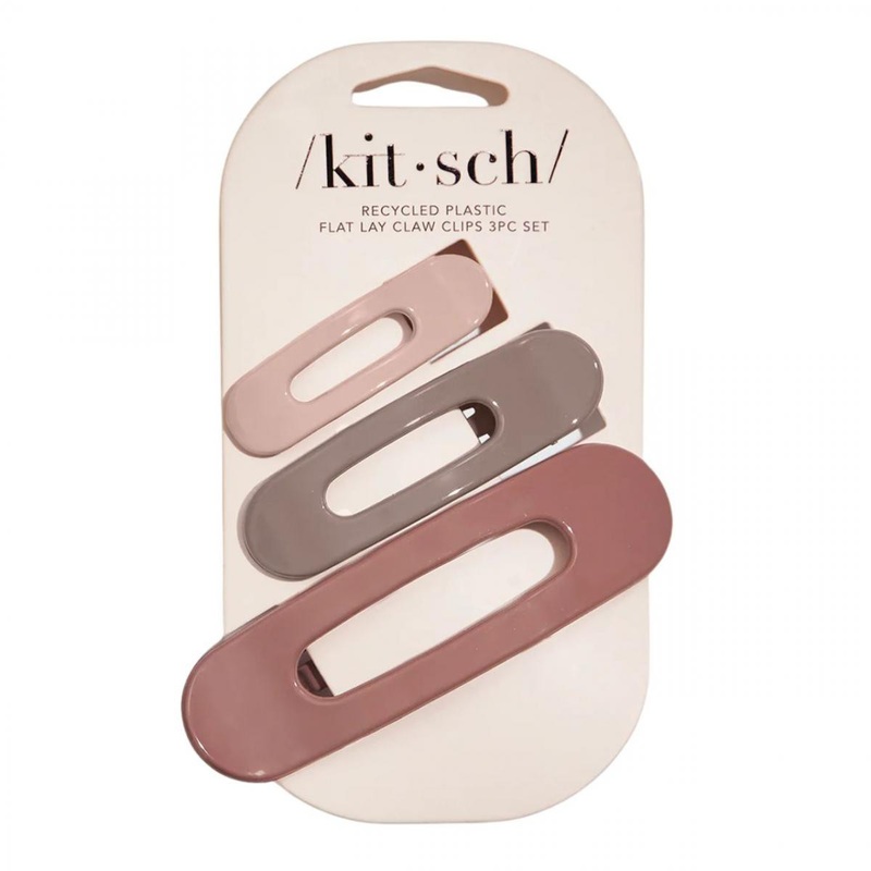 Kitsch — Flat Lay Claw Clip 3pc Flat – Terracotta