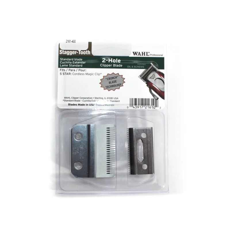 WAHL 2-HOLE STAGGER TOOTH BLADE SET FOR MAGIC CLIP