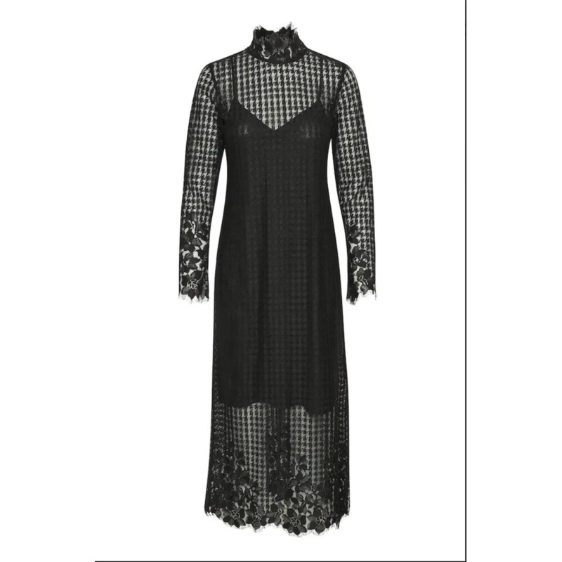 Maryanne Lace  Dress – in black and red