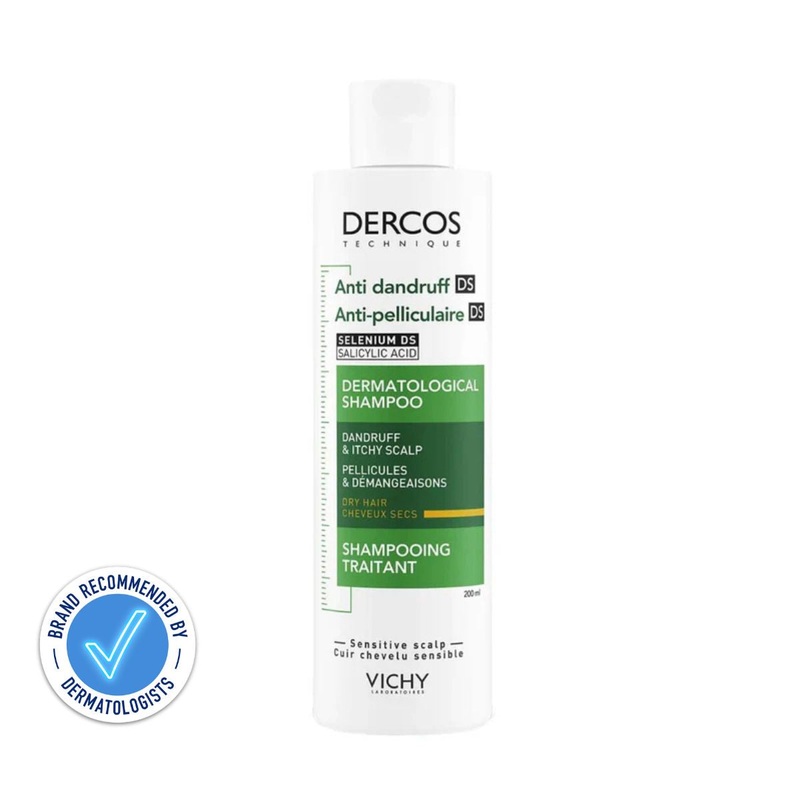 VICHY Dercos Anti-Dandruff Dermatological Shampoo for Dry Hair with Salicylic Acid, 200ml
