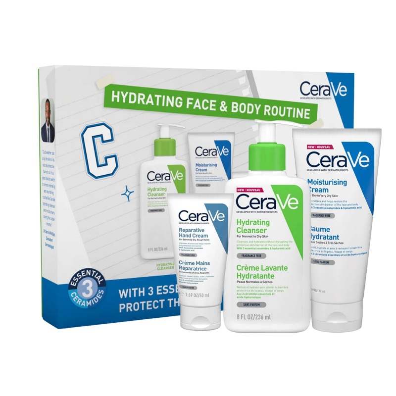CeraVe Hydrating Face & Body Routine Gift Set.