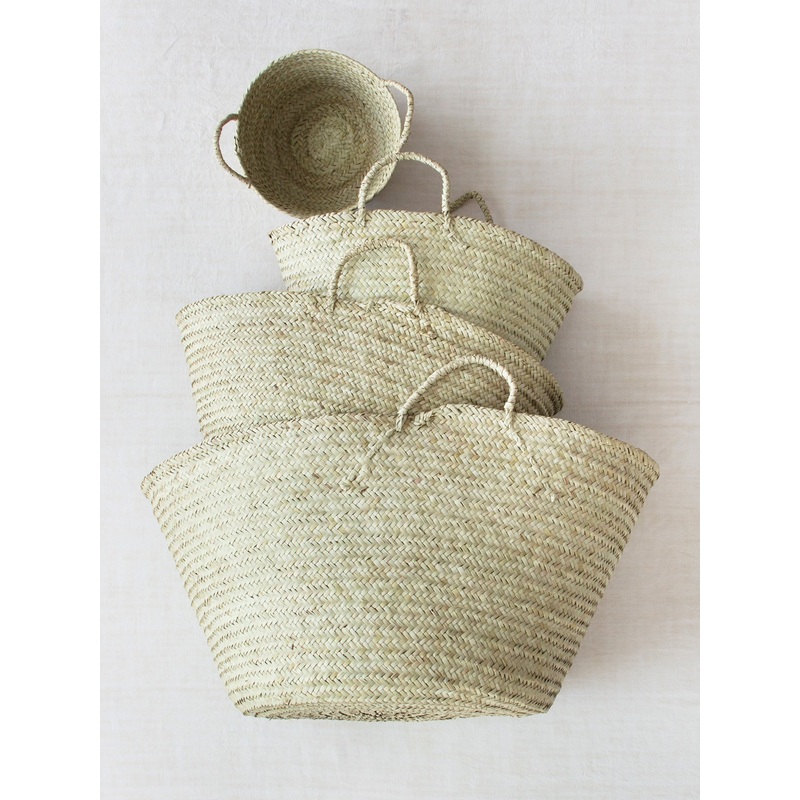 Small Kikapu Palm Basket in Natural