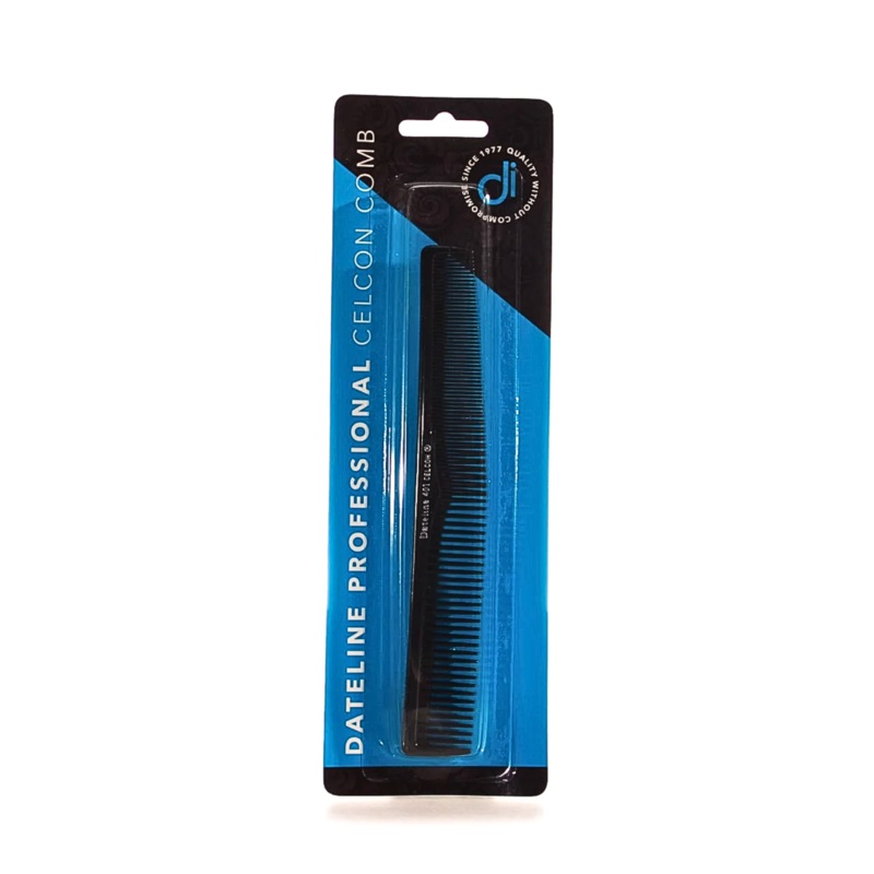 DATELINE CELCON 401 TAPERED STYLING COMB 17.5CM BLACK