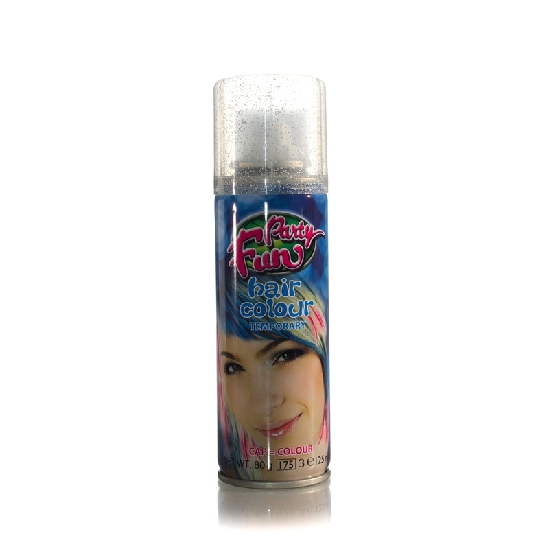 Party Fun Hair Colour Temporary Spray 125ml Glitter Multi Colour  |  125ml/80g, Glitter Muti Colour
