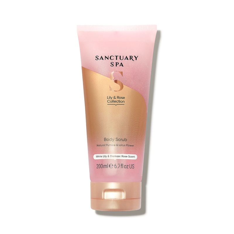 Sanctuary Spa White Lily and Damask Rose Body Scrub 200ml.