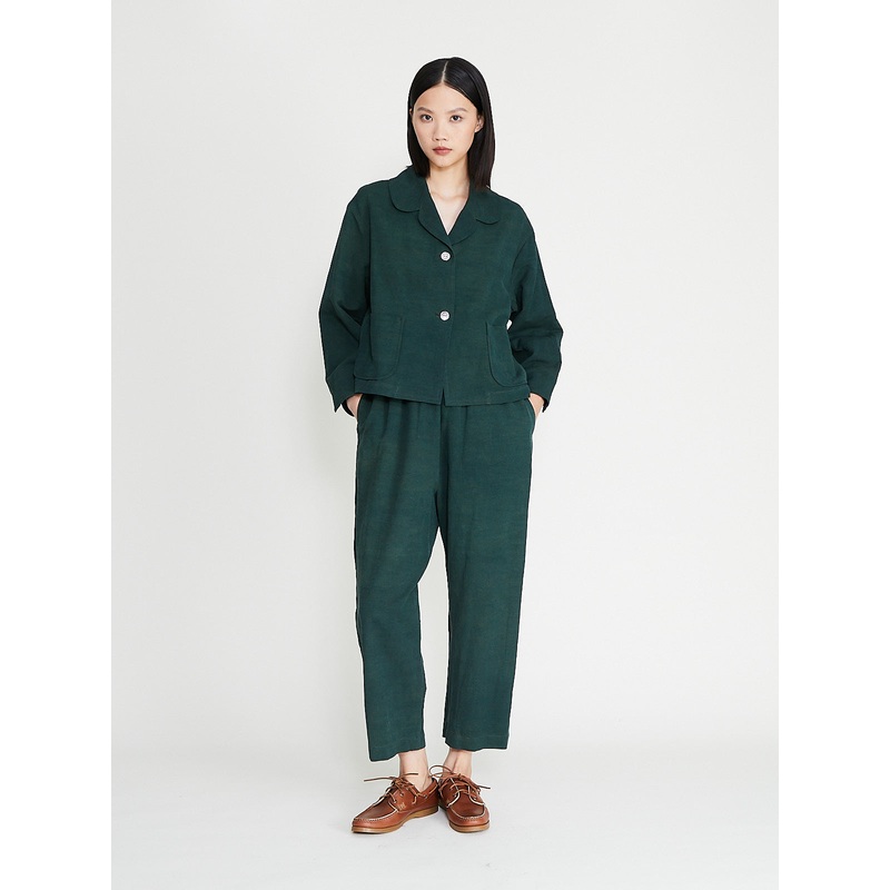 Back Pocket Bulky Easy Pants in IFT Forest Green