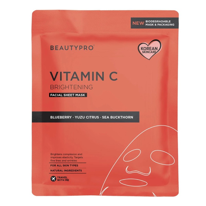 BeautyPro Vitamin-C Brightening Face Sheet Mask