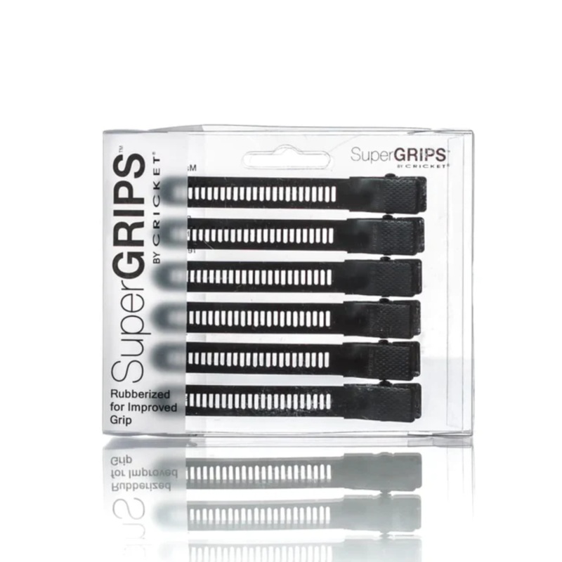CRICKET SUPER GRIPS 6 PIECE BLACK