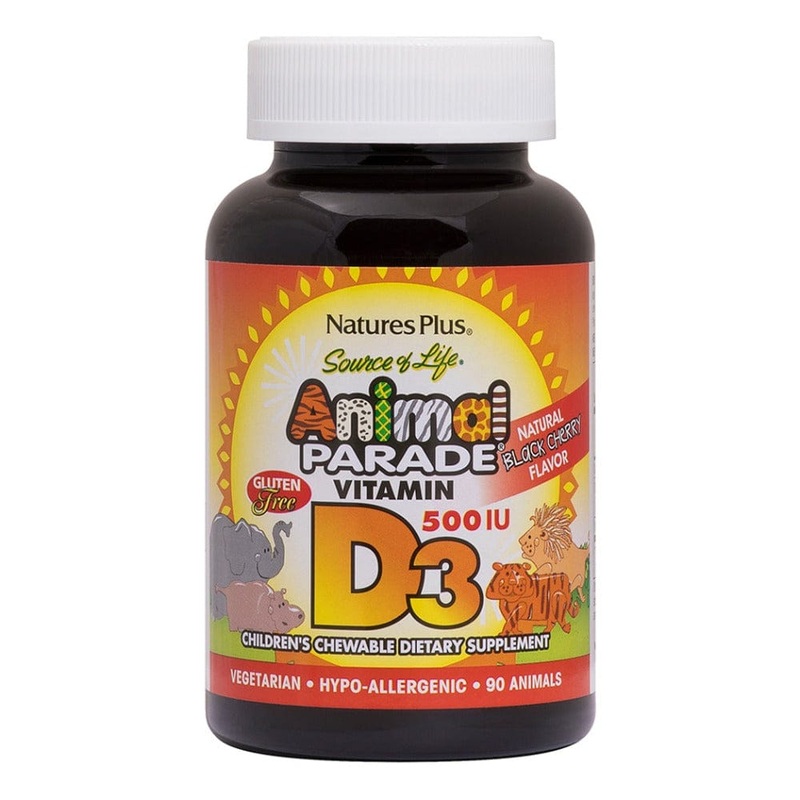 Natures Plus Animal Parade Vitamin D3 500 IU Children’s Chewables