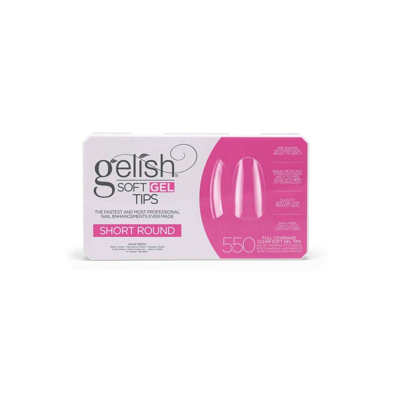 GELISH SOFT GEL TIPS SHORT ROUND