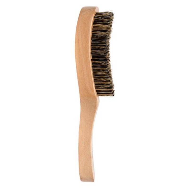 Diane — Curved 100% Extra-Firm boar Club brush 8 row 7″