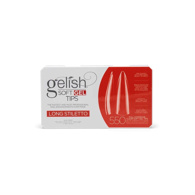 GELISH SOFT GEL TIPS LONG STILETTO