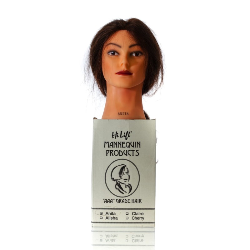 HI LIFT MANNEQUIN HEAD ANITA LONG BROWN (40-45CM)