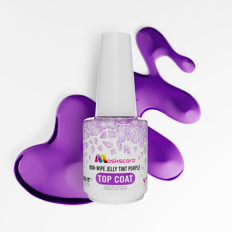 Non Wipe Top Coat – Purple Jelly Tint – 15ml