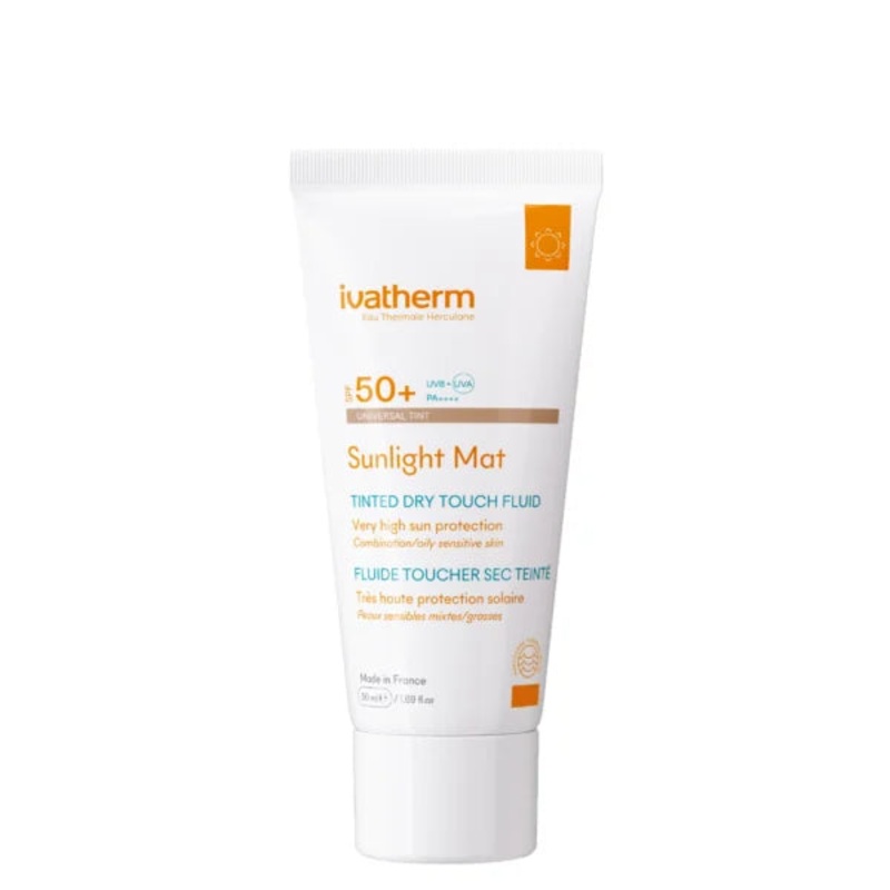 Ivatherm Sunlight Mat Dry Touch Tinted Fluid  Spf50+ 50ml